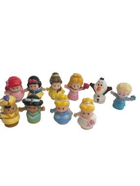 Fisher Price Little People Disney Princess Lot Of 10 Dolls Toys Kids Play